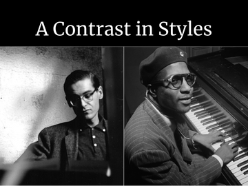 photos of Bill Evans and Thelonious Monk