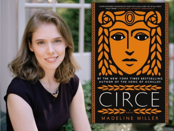 Photo of Madeline Miller and book cover "Circe"
