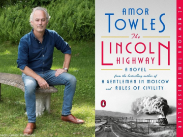 photo of Amor Towles and his book cover