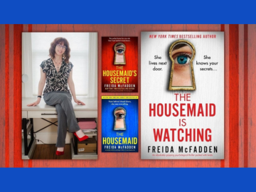 photo of Freida McFadden and her books