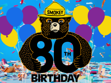 Smokey Bear 80th birthday logo