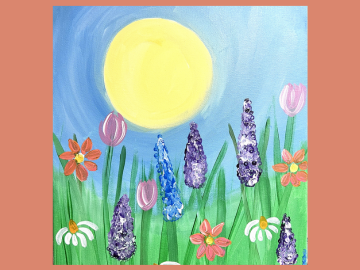 Image of a painting of spring flowers