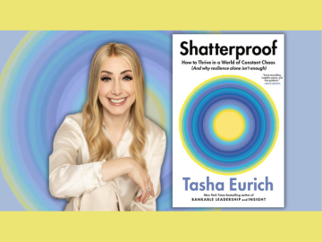 Photo of Author and book cover