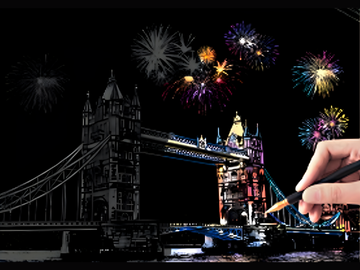 London Bridge Scratch Art photo