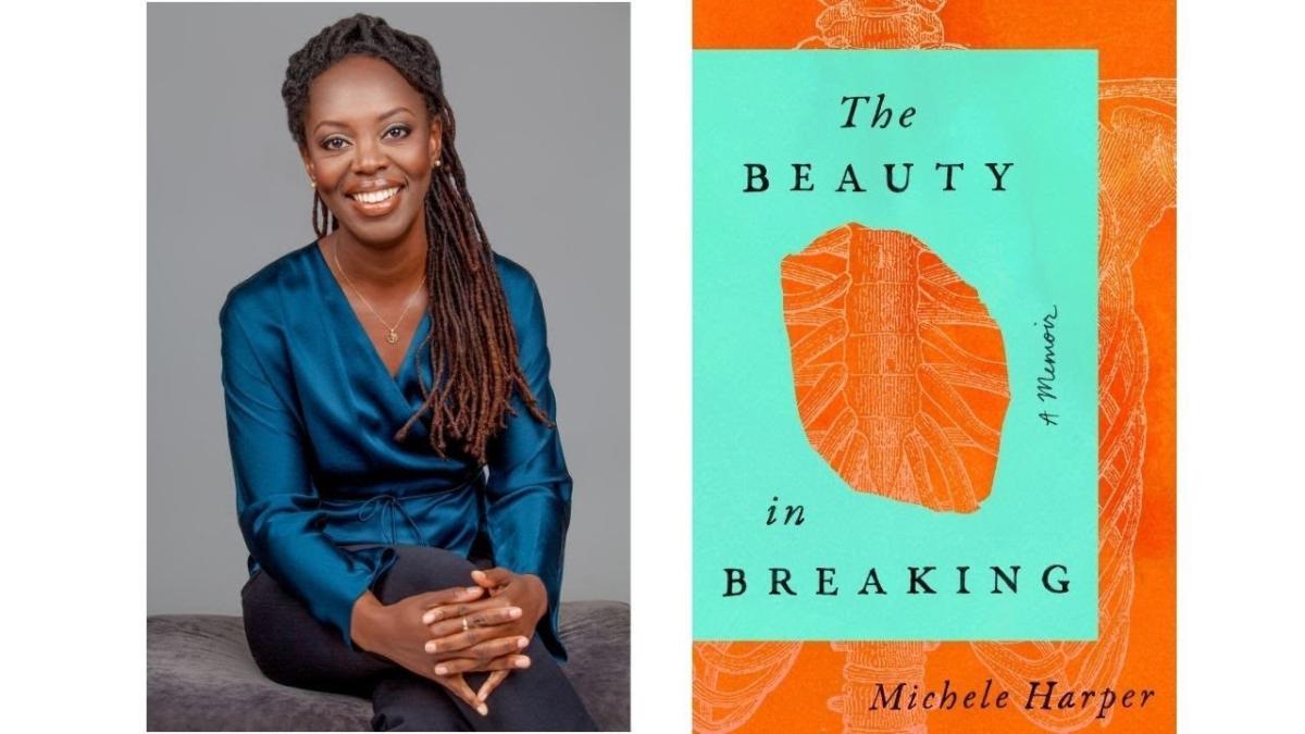 Michele Harper and book cover of The Beauty in Breaking