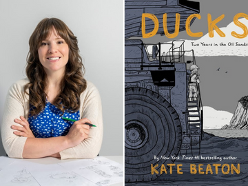 Photo of Kate Beaton and her book Ducks