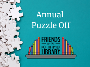 friends logo with puzzle background