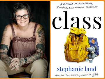 Photo of Stephanie Land and her book Class