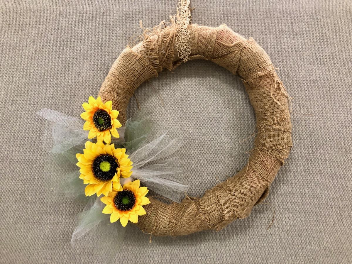 Rustic Sunflower Wreath