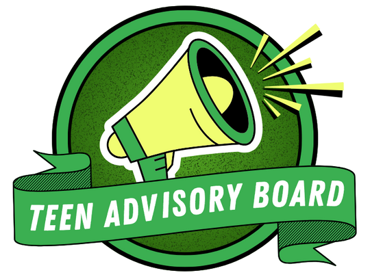 Program name in green banner with yellow and green megaphone