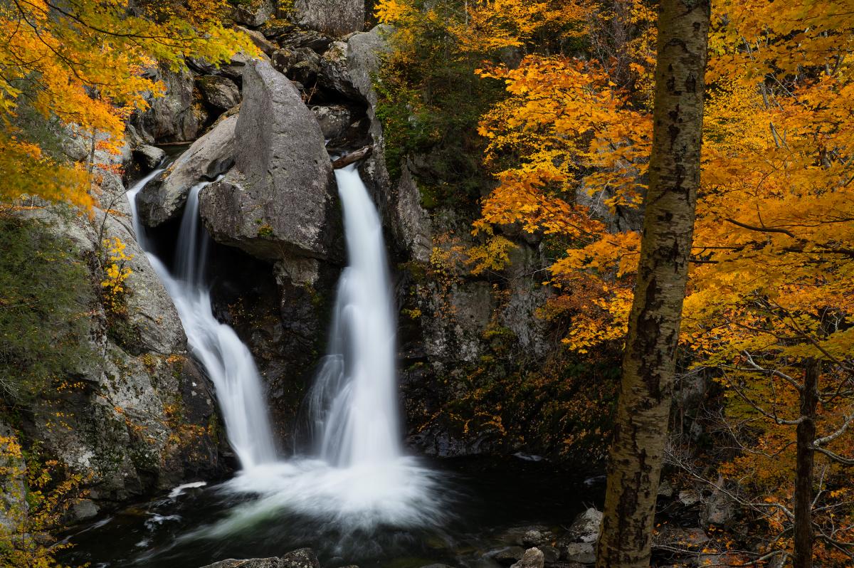 Bash bish autumn waterfall by Joe Howard