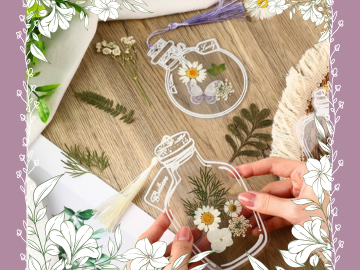 dried flower bookmark