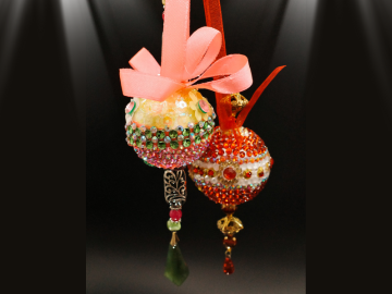 Two  sparkly ornaments